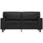 2-sitssoffa svart 120 cm konstläder