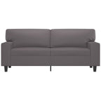 2-sitssoffa grå 140 cm konstläder