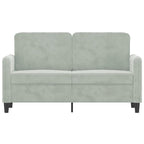 2-sitssoffa ljusgrå 120 cm sammet