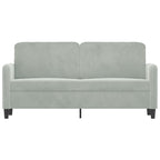 2-sitssoffa ljusgrå 140 cm sammet