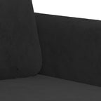 3-sitssoffa svart 180 cm sammet