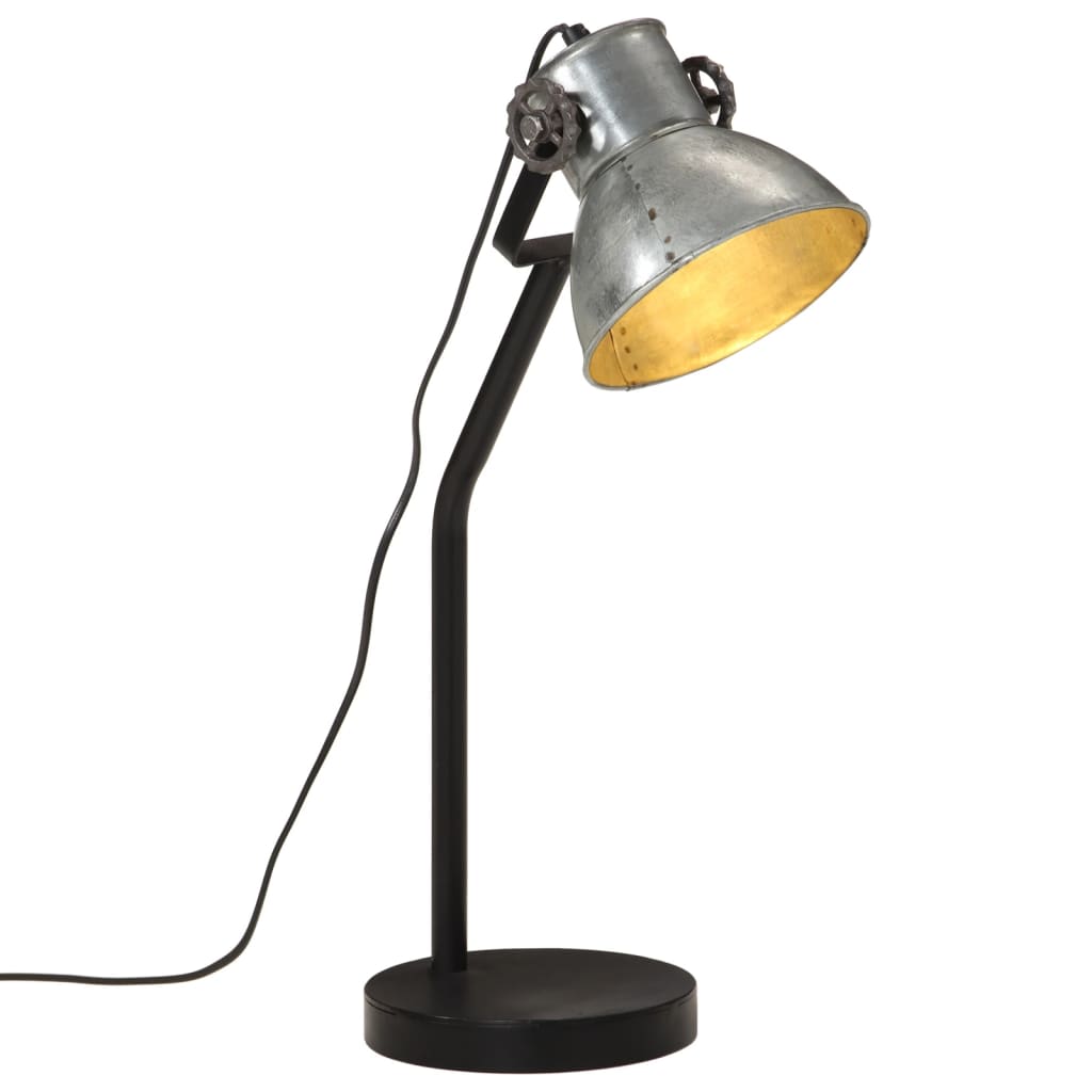 Selvoria - Skrivbordslampa 25 W vintage silver 17x17x60 cm E27