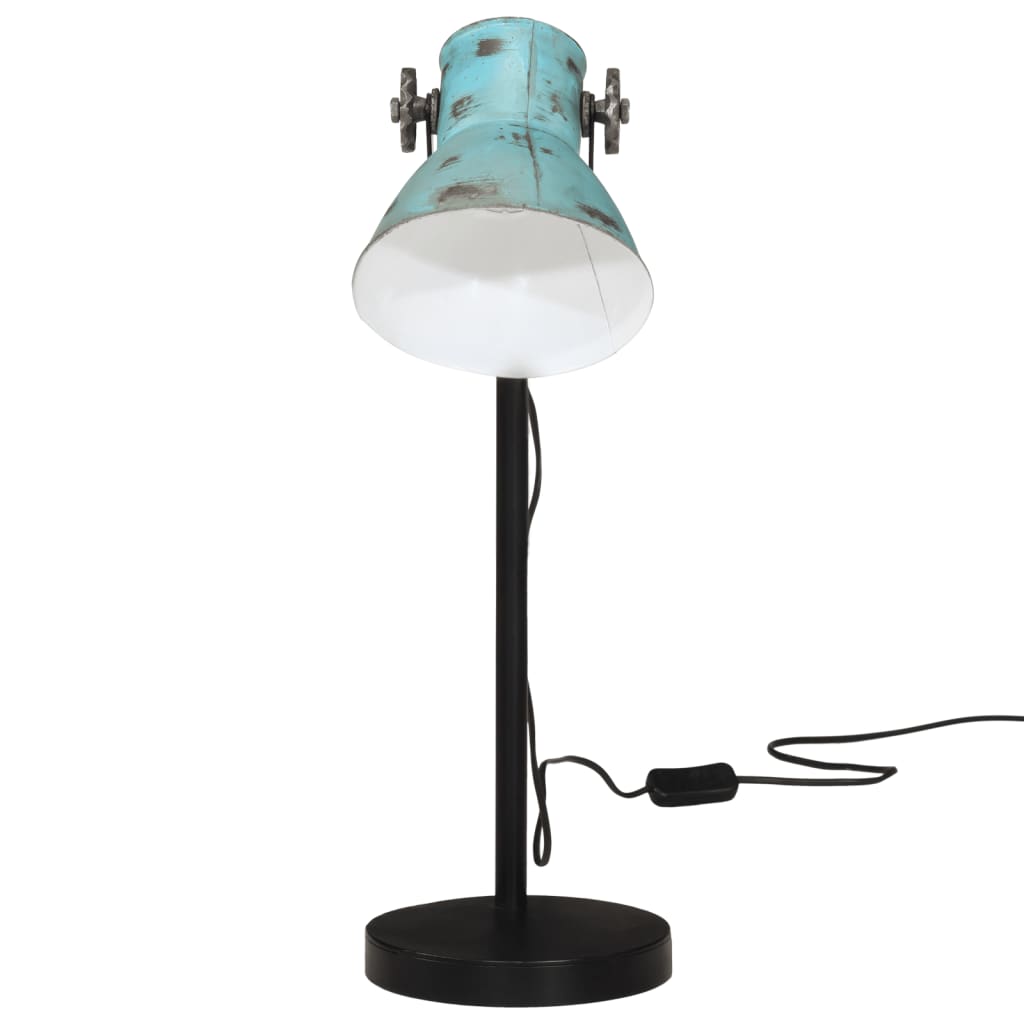 Cenvio - Skrivbordslampa 25 W nött blå 17x17x60 cm E27