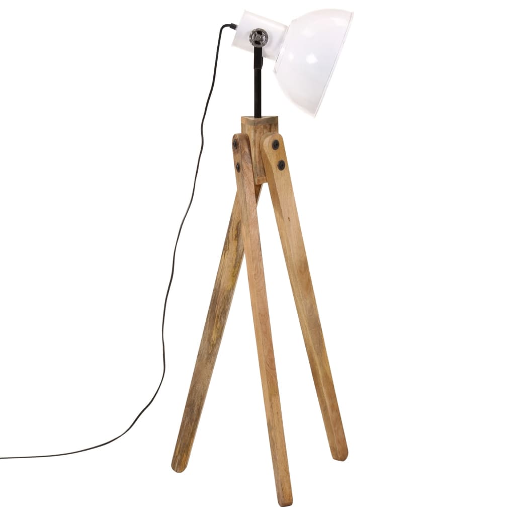 Zavlira - Golvlampa 25 W vit 45x45x120 cm E27