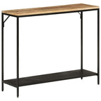 Avlastningsbord 90x30x75 cm grovt mangoträ och järn