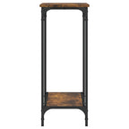 Avlastningsbord rökfärgad ek 75x30,5x75 cm konstruerat trä