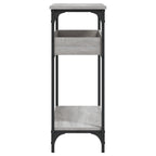 Avlastningsbord med hylla grå sonoma 100x29x75 cm