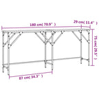 Avlastningsbord sonoma ek 180x29x75 cm konstruerat trä