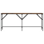 Avlastningsbord rökfärgad ek 180x29x75 cm konstruerat trä