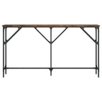 Avlastningsbord rökfärgad ek 140x23x75 cm konstruerat trä