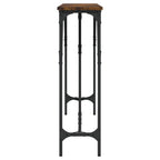 Avlastningsbord rökfärgad ek 140x23x75 cm konstruerat trä