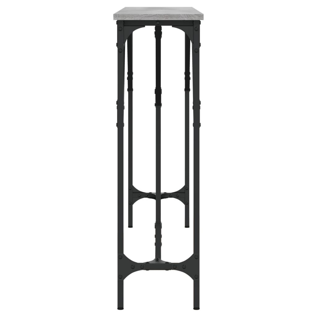 Avlastningsbord grå sonoma 140x23x75 cm konstruerat trä