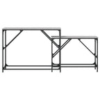 Avlastningsbord 2 st grå sonoma konstruerat trä