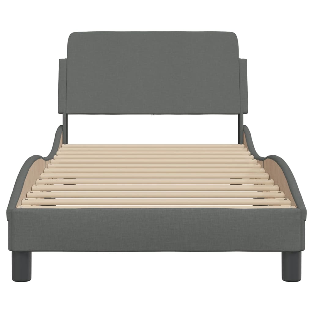 Bed Frame "Dover" Dark Grey 80x200 cm Fabric