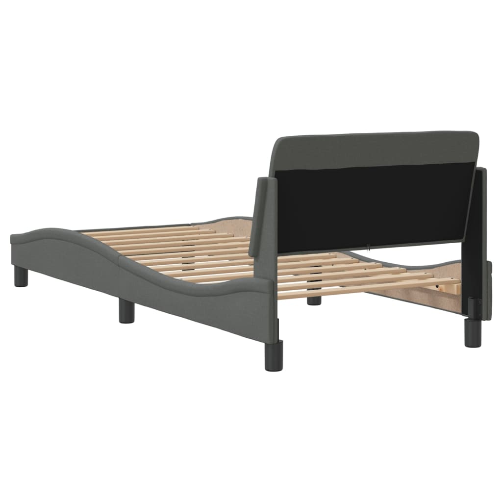 Bed Frame "Dover" Dark Grey 80x200 cm Fabric