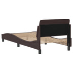 Bed Frame "Dover" Dark Brown 80x200 cm Fabric