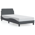 Bed Frame "Dover" Dark Grey 80x200 cm Velvet
