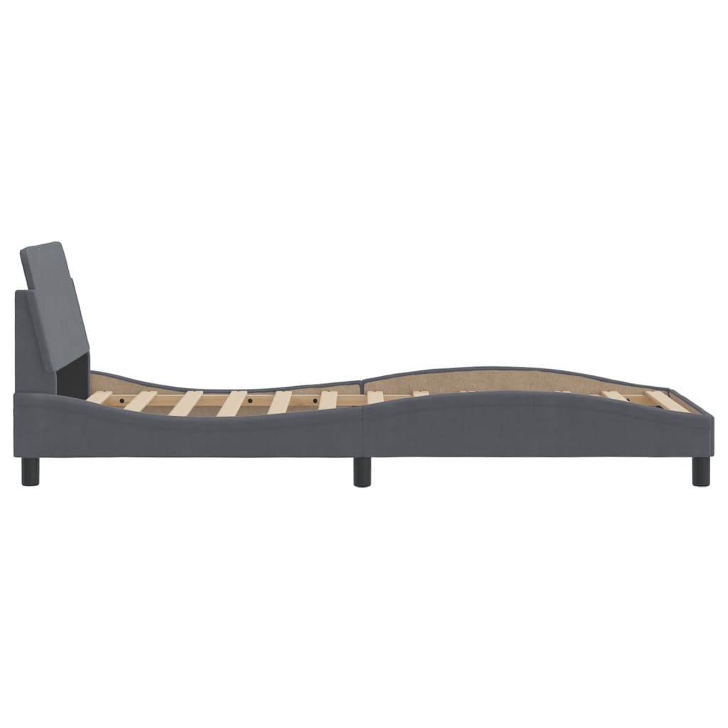 Bed Frame "Dover" Dark Grey 80x200 cm Velvet