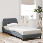Bed Frame "Dover" Dark Grey 80x200 cm Velvet