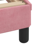 Bed Frame with Headboard "Dover" Pink 80x200 cm Velvet
