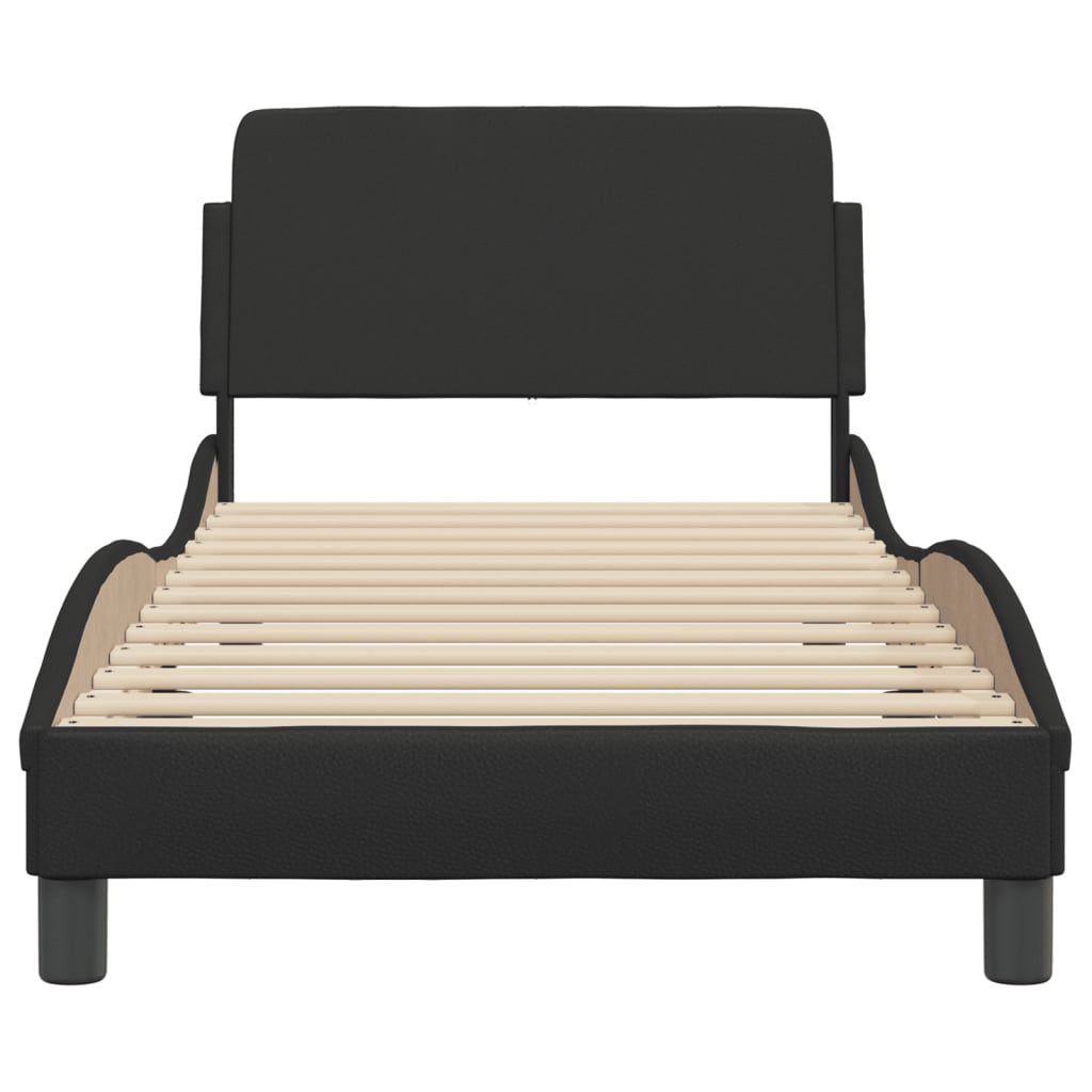 Bed Frame "Dover" Black 80x200 cm Faux Leather