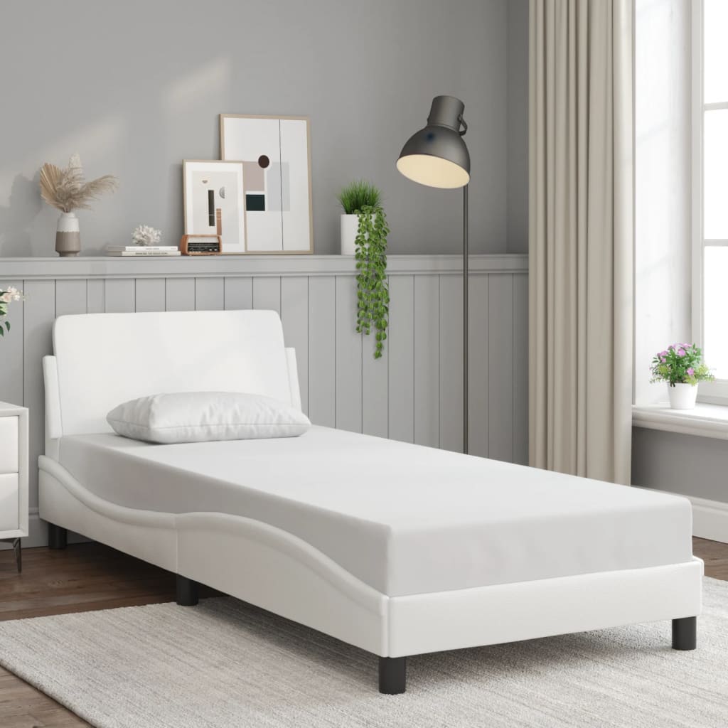 Bed Frame "Dover" White 80x200 cm Faux Leather