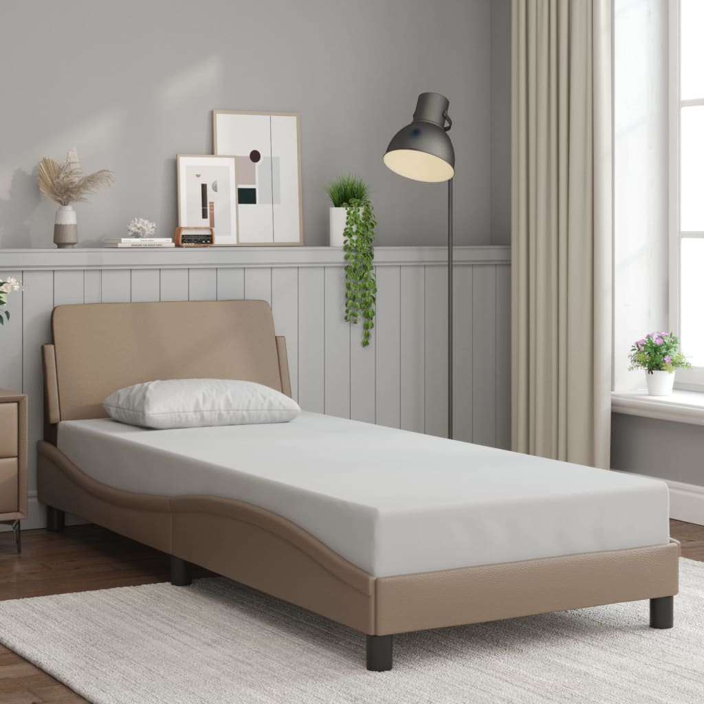 Bed Frame "Dover" Cappuccino 80x200 cm Faux Leather