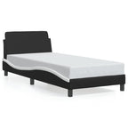 Bed Frame "Dover" Black&White 80x200 cm Faux Leather