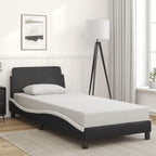 Bed Frame "Dover" Black&White 80x200 cm Faux Leather