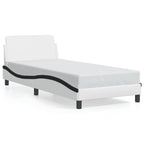 Bed Frame "Dover" White&Black 80x200 cm Faux Leather