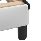 Bed Frame "Dover" White&Black 80x200 cm Faux Leather