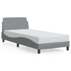 Bed Frame "Dover" Light Grey 90x190 cm Fabric