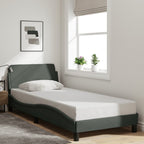 Bed Frame "Dover" Dark Grey 90x190 cm Fabric