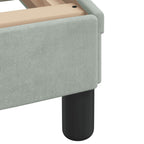 Bed Frame "Dover" Light Grey 90x190 cm Velvet