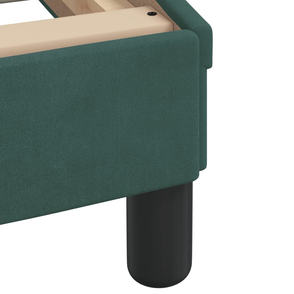Bed Frame "Dover" Dark Green 90x190 cm Velvet