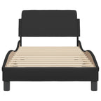 Bed Frame "Dover" Black 90x190 cm Faux Leather