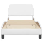 Bed Frame "Dover" White 90x190 cm Faux Leather