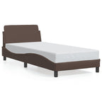Bed Frame "Dover" Brown 90x190 cm Faux Leather