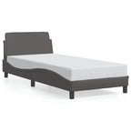 Bed Frame "Dover" Grey 90x190 cm Faux Leather