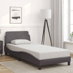 Bed Frame "Dover" Grey 90x190 cm Faux Leather