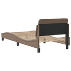 Bed Frame "Dover" Cappuccino 90x190 cm Faux Leather