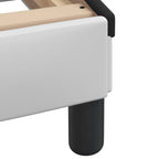 Bed Frame "Dover" White&Black 90x190 cm Faux Leather