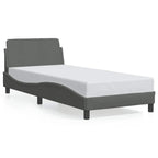 Bed Frame "Dover" Dark Grey 90x200 cm Fabric