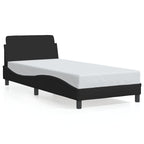 Bed Frame with Headboard "Dover" Black 90x200 cm Fabric