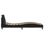 Bed Frame with Headboard "Dover" Black 90x200 cm Fabric