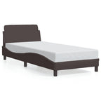 Bed Frame "Dover" Dark Brown 90x200 cm Fabric