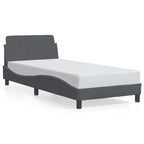 Bed Frame "Dover" Dark Grey 90x200 cm Velvet