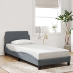 Bed Frame "Dover" Dark Grey 90x200 cm Velvet