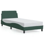 Bed Frame "Dover" Dark Green 90x200 cm Velvet