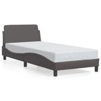 Bed Frame "Dover" Grey 90x200 cm Faux Leather